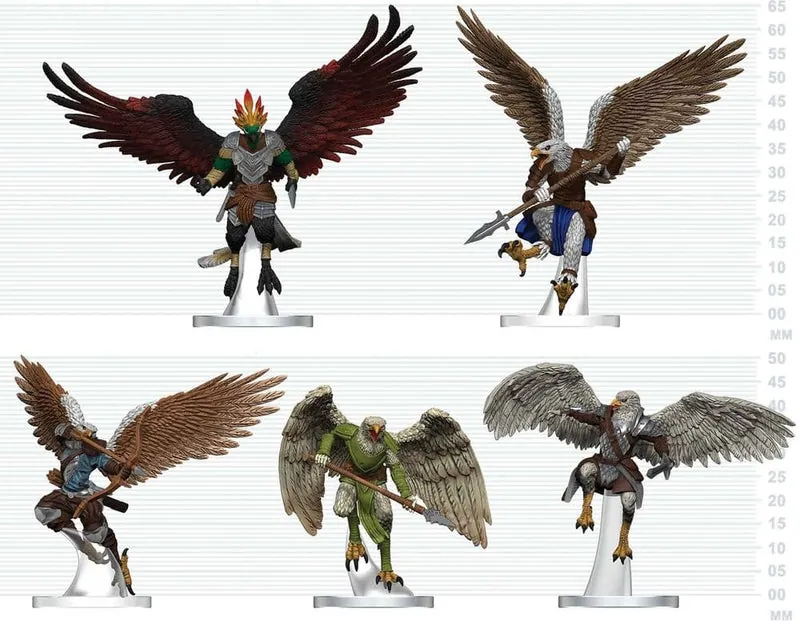 D&D Icons of the Realms Minifiguren Aarakocra-Schwarm 20 cm