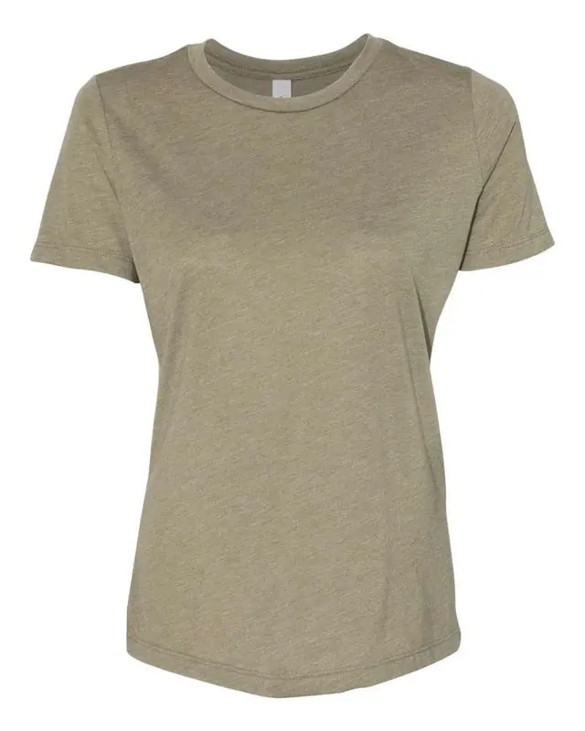 BELLA + CANVAS 6413 Women’s Relaxed Fit Triblend Tee - Olive Triblend