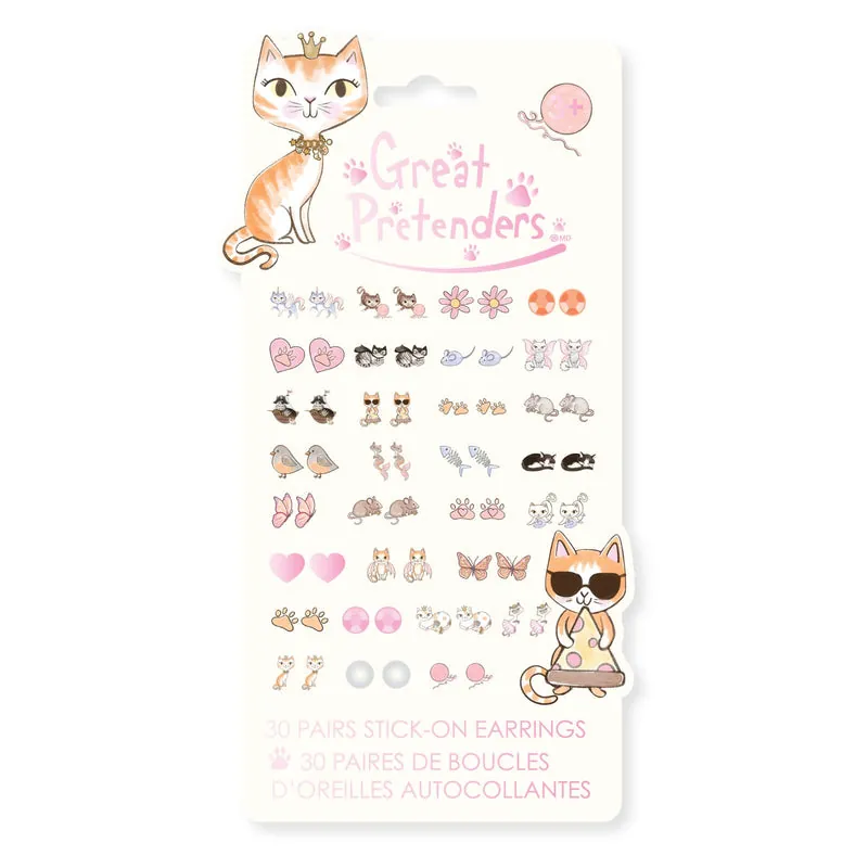 Great Pretenders Paw-Some Cat Sticker Earrings Sheet
