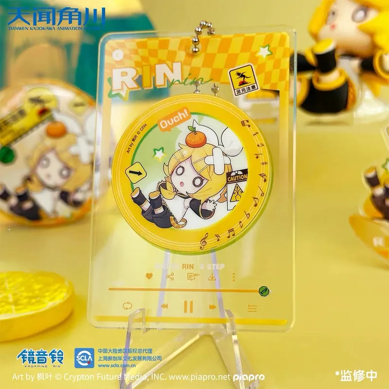 Hatsune Miku Who Fell Down Acrylic Record Pendant Charm - Kagamine Rin Ver.