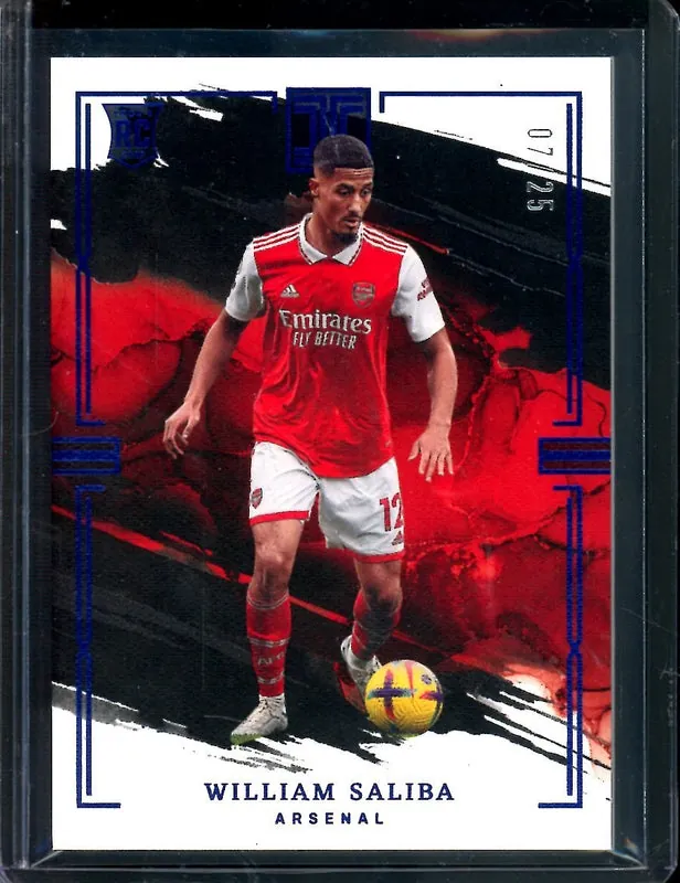 2022/23 Panini Impeccable William Saliba Rookie Blue /25 Arsenal