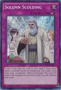 Solemn Scolding (Secret Rare) NECH-EN079 - The New Challengers
