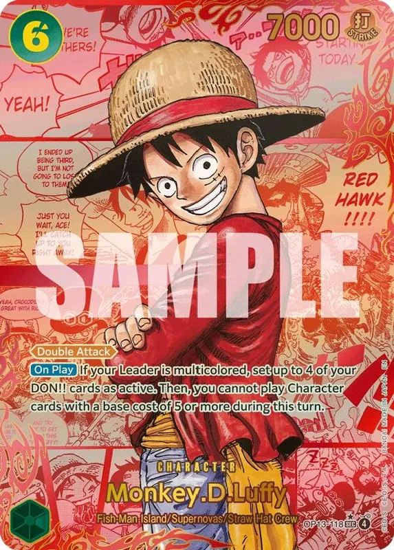 Monkey.D.Luffy (118) (Red Super Alternate Art) (OP13-118) (Carrying On His Will) (OP13)