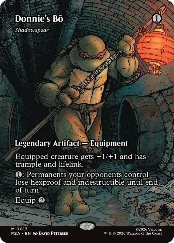 Donnie's Bo - Shadowspear (Borderless) (Foil) - Teenage Mutant Ninja Turtles Source Material - #0017
