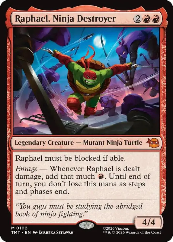 Raphael, Ninja Destroyer (Foil) - Teenage Mutant Ninja Turtles #0102