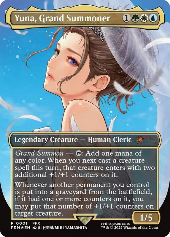 Yuna, Grand Summoner (Borderless) (Foil) - WPN & Gateway Promos - #0001
