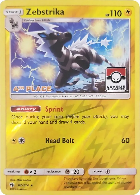Zebstrika - 82/214 (League Challenge) [4th Place] (082/214) (League & Championship Cards) (PR)