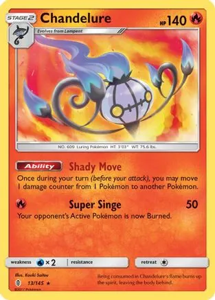 Chandelure (013/145) - Holofoil - Holo Rare