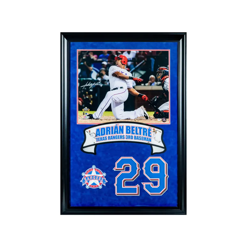 Adrian Beltre 27.5 x 39.5 Signed Framed Photo