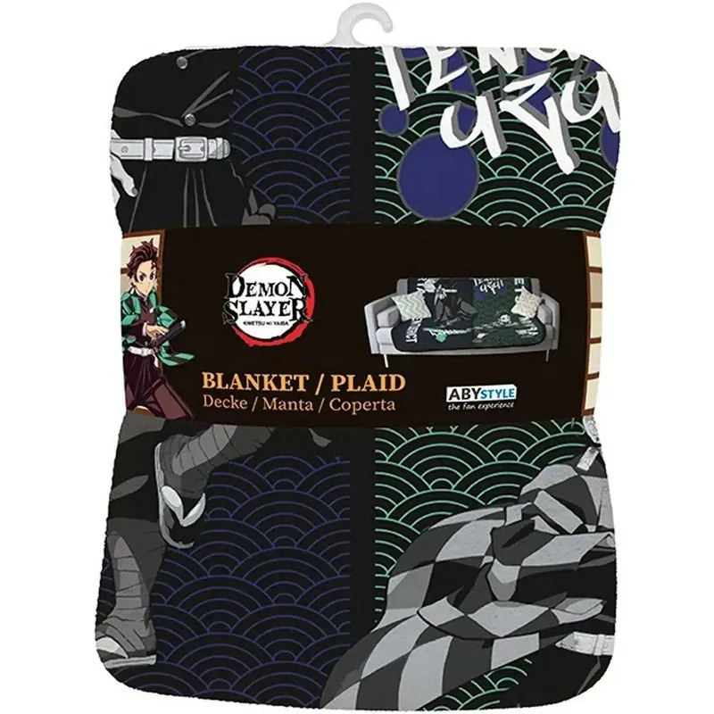 Demon Slayer - Tanjiro Kamado & Tengen Uzui Plush Throw Blanket (47" x 47", Polyester) - ABYstyle