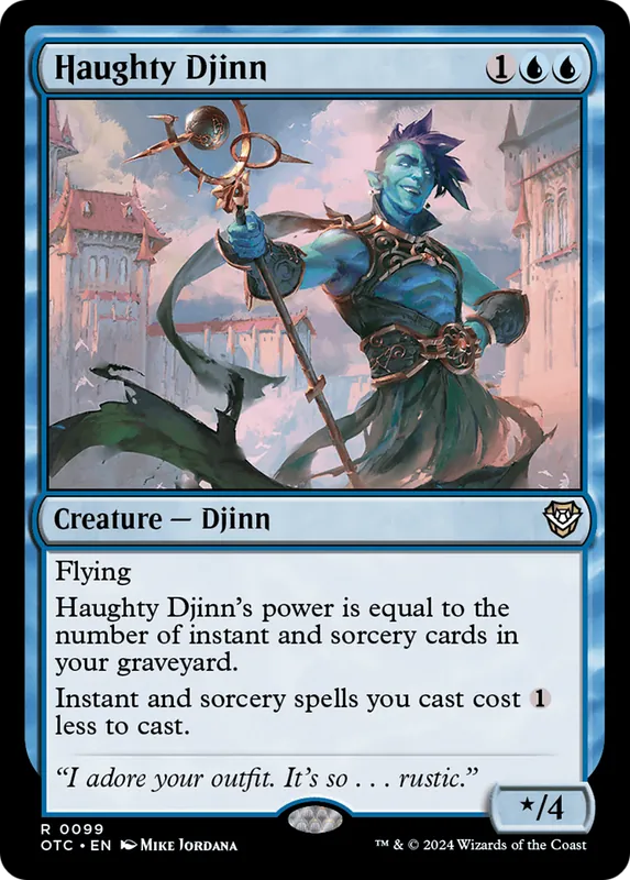 Haughty Djinn (OTC-099) - Outlaws of Thunder Junction Commander